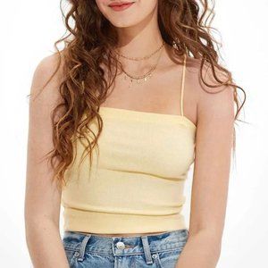 American Eagle Yellow Ribbed Cami